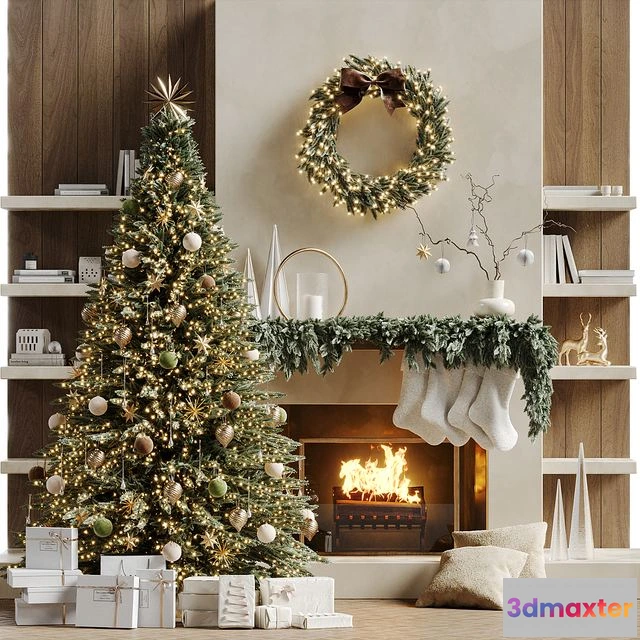 1548883 - Christmas tree with fireplace 5 3D Max