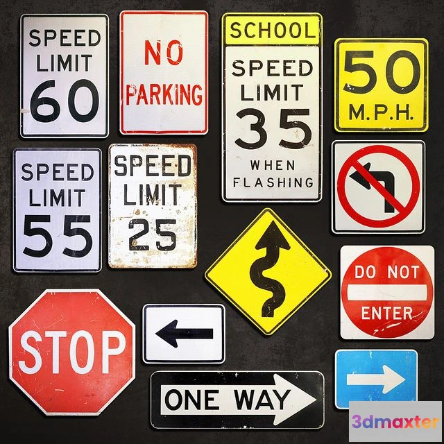 1551955 - Metal Signs №13 3D Max