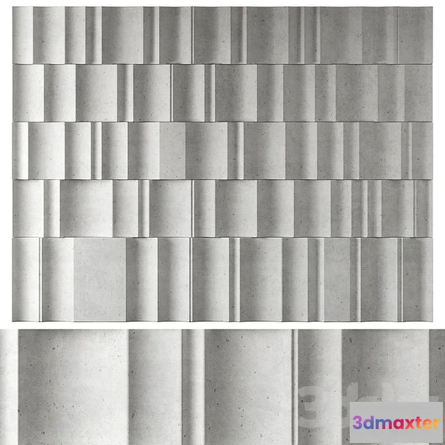 1552595 - Stone Wave Wall Panel 3D Max