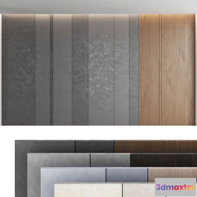 1553203 - Decorative wall panel set 52 3D Max