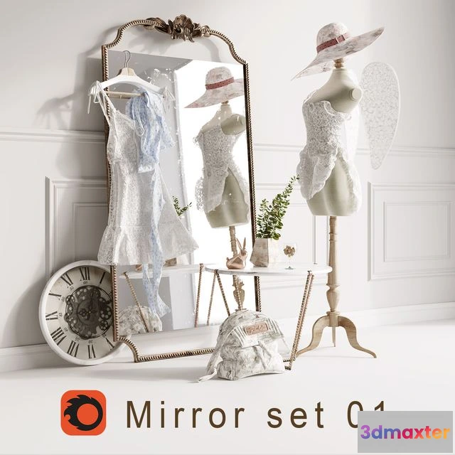 1555741 - Set Mirror 01 loft 3D Max