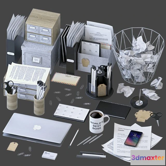 1556463 - Office Supplies Set 3D Max