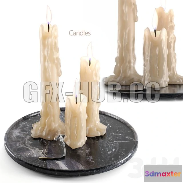 1557437 - Candles 3D Max