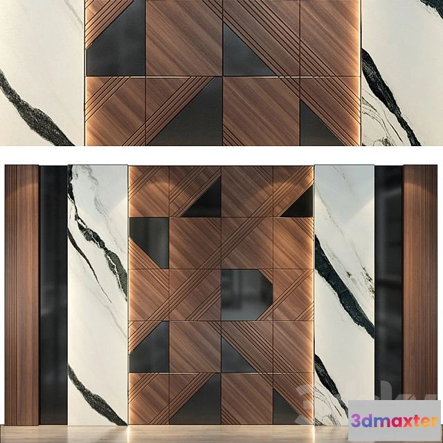 1557739 - wall panel set 54 3D Max