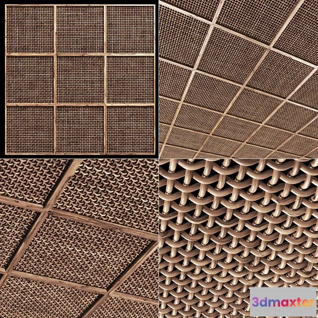 1558079 - Ceiling crooked thick branch rattan 3D Max