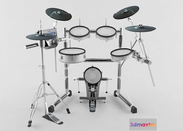 1558247 - Drum set 3D Max