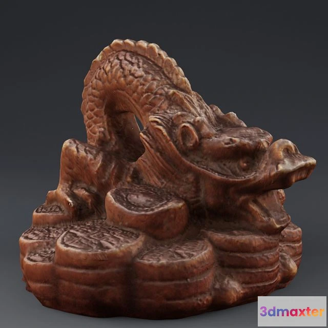 1558341 - Dragon. Terracotta statuette 3D Max