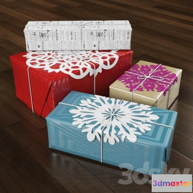 1558683 - Boxes wrapped gift box 3D Max