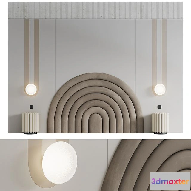 1560614 - Headboard #15 with Solaris Pushbutton Switch by Meljac 3D Max