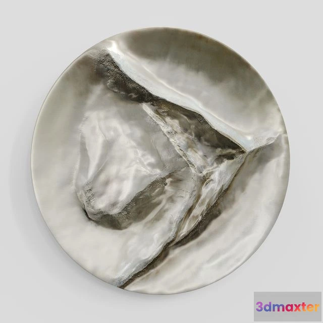 1561731 - Round wall panel FROM A MOUNTAIN STREAM Metal 3D Max