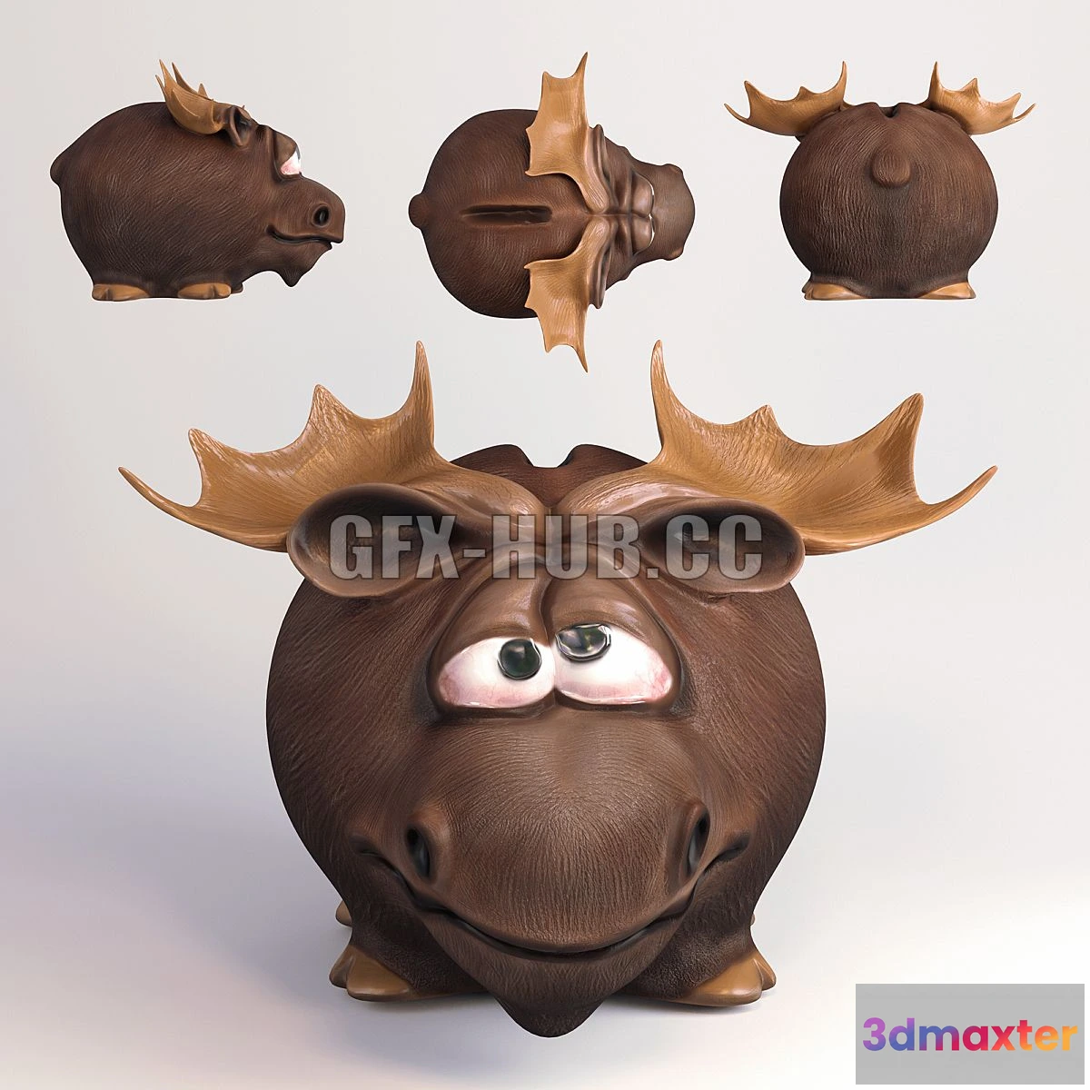 1565774 - Elk-piggy money box 3D Max