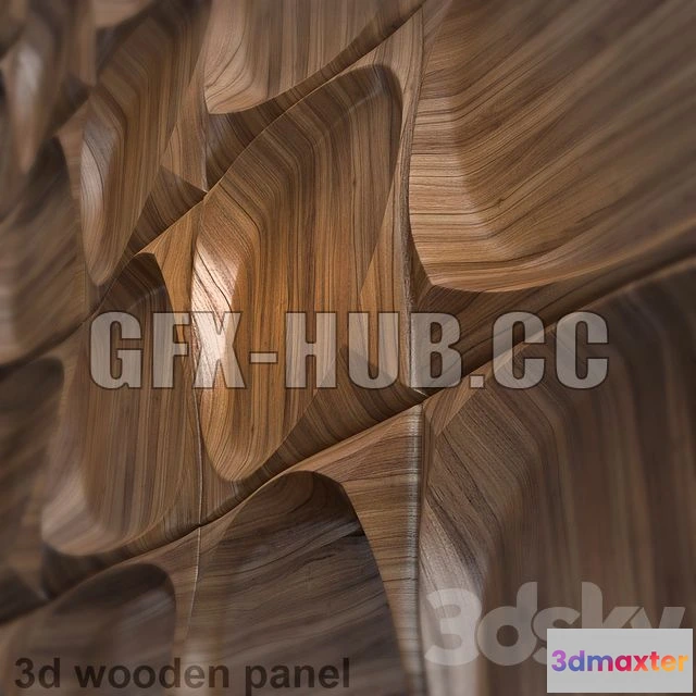 1566064 - Wooden 3D Panel 2 3D Max