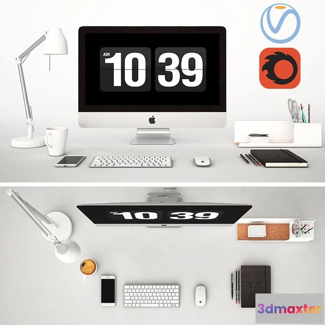 1567092 - Workplace with IMac 3D Max