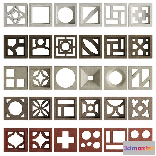 1567676 - Breeze blocks 3D Max