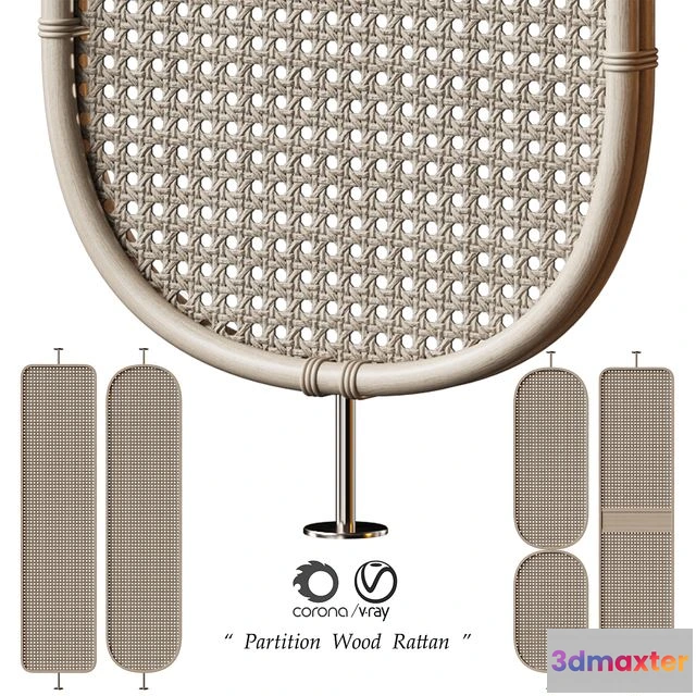 1569400 - Partitions Wood Rattan 3D Max