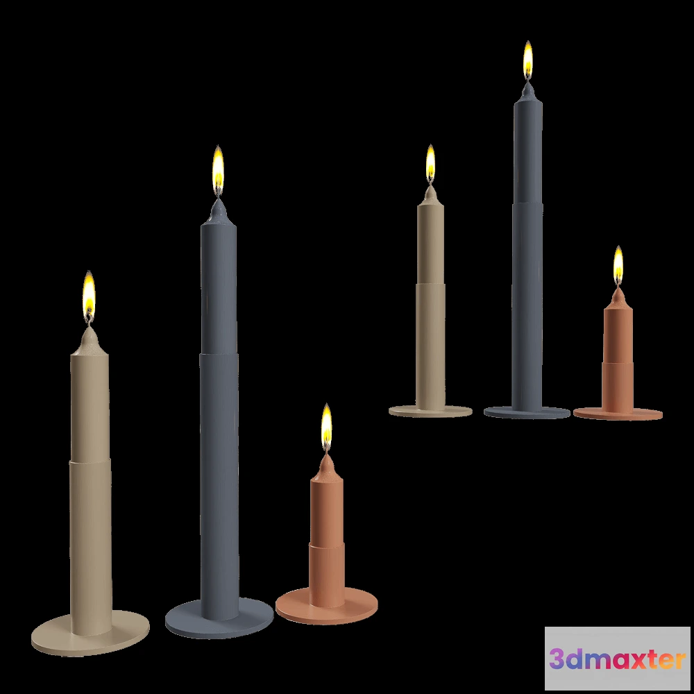 1601154 - Delo - Candleholder Fire One 3D Max