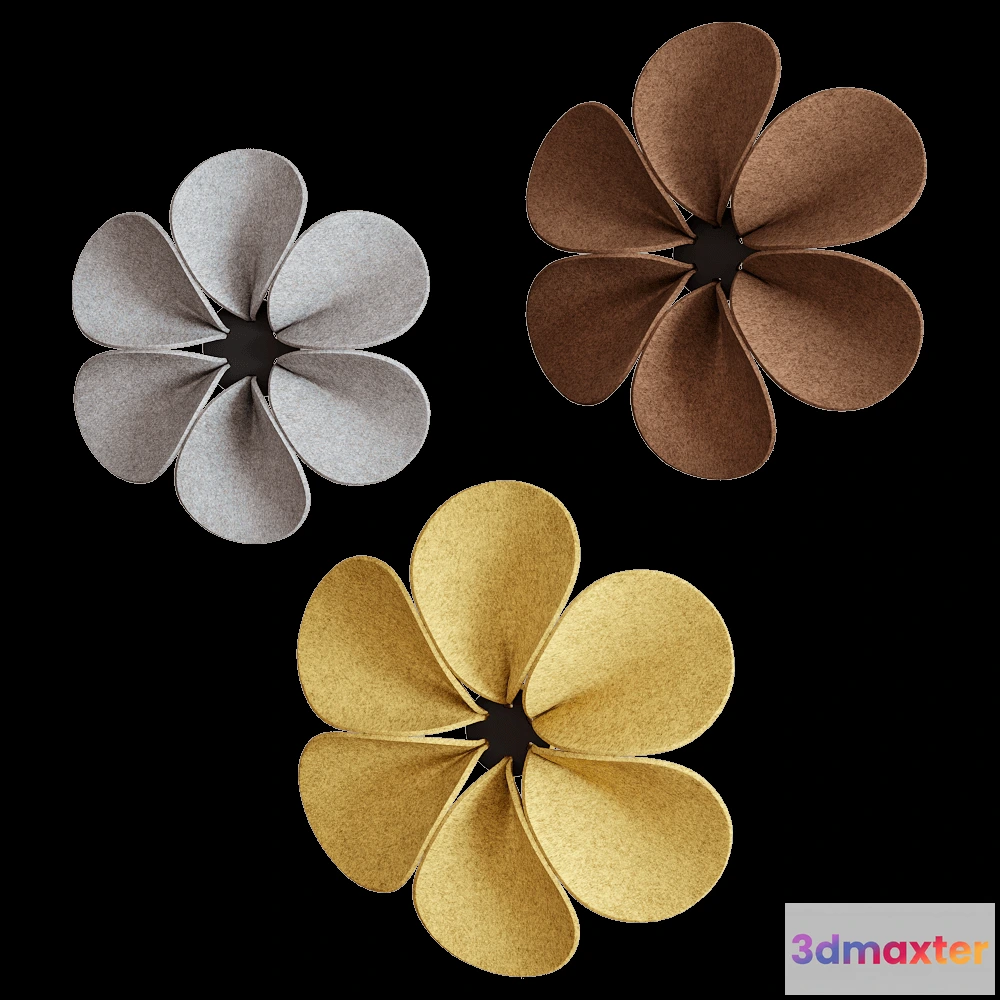 1601212 - HEY-SIGN - Wall element Silent Flower 3D Max