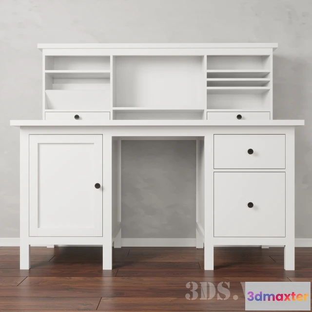 1601354 - decoration - IKEA Table with additional module HEMNES (IKEA HEMNES) 3D Max