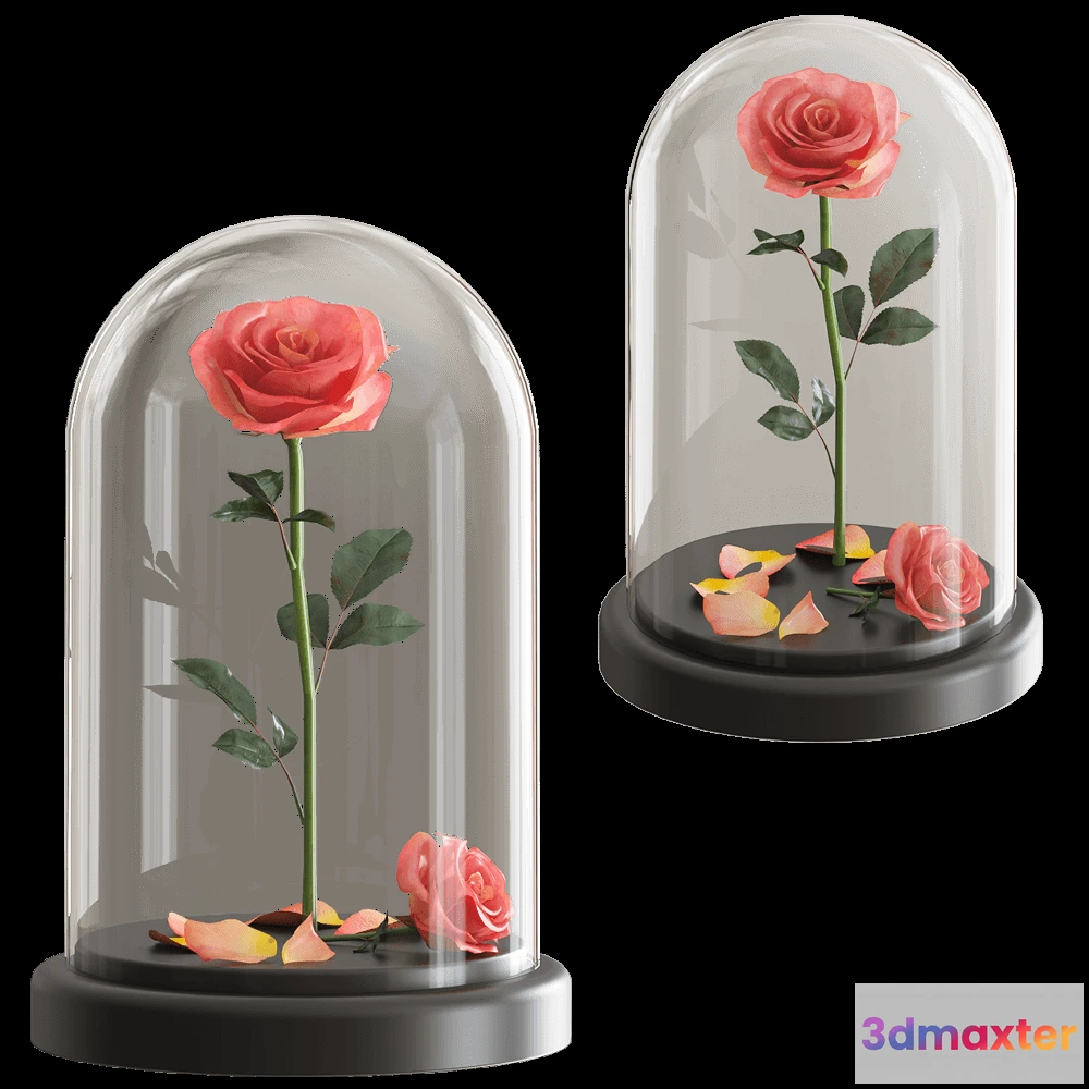 1601372 - decoration - Rose in a glass 3D Max