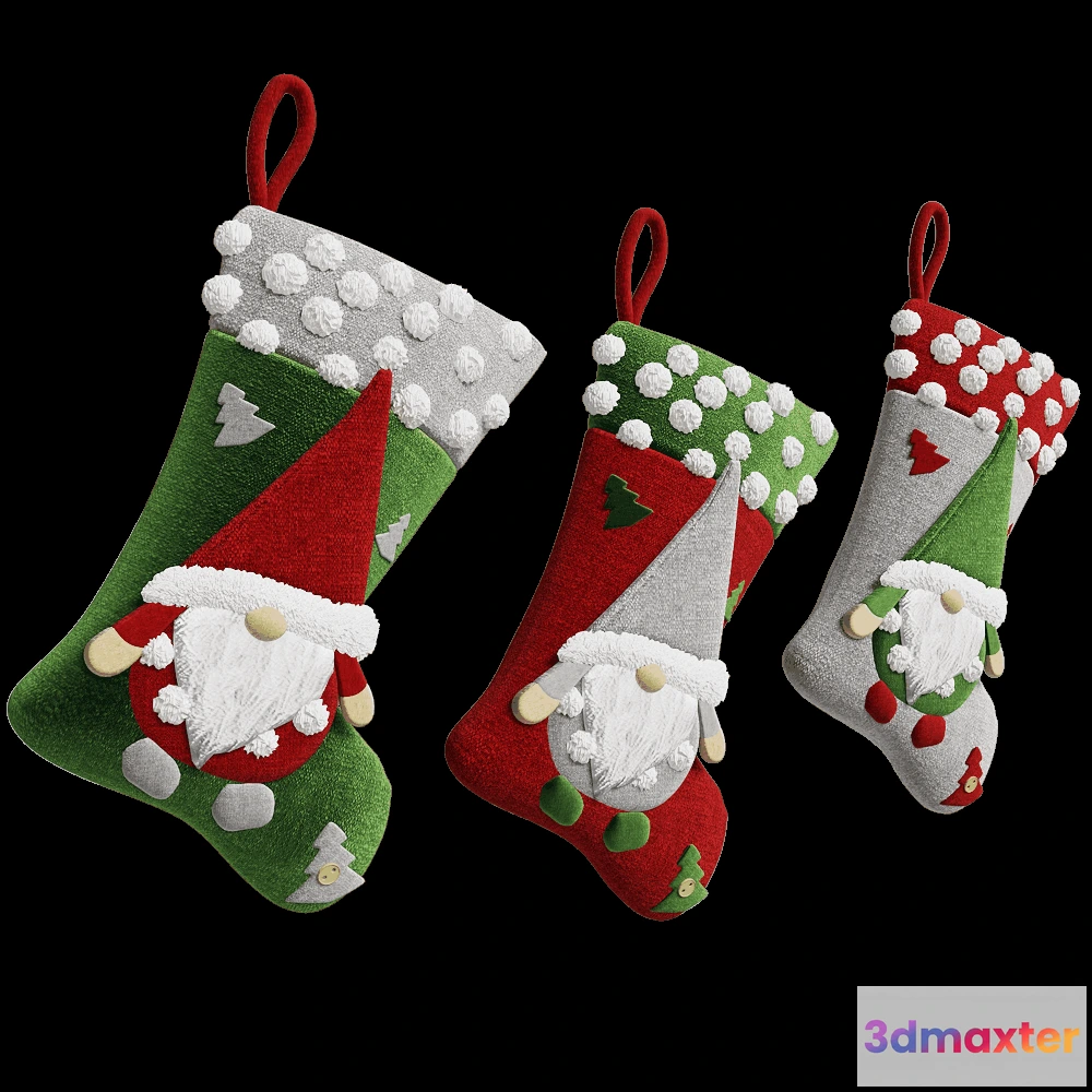 1601376 - decoration - Christmas Socks 3D Max