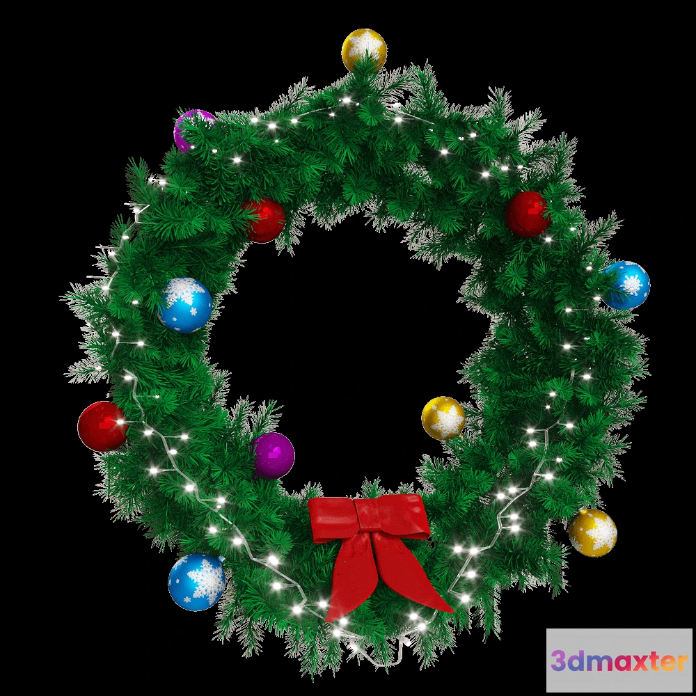 1601382 - decoration - Christmas wreath 3D Max