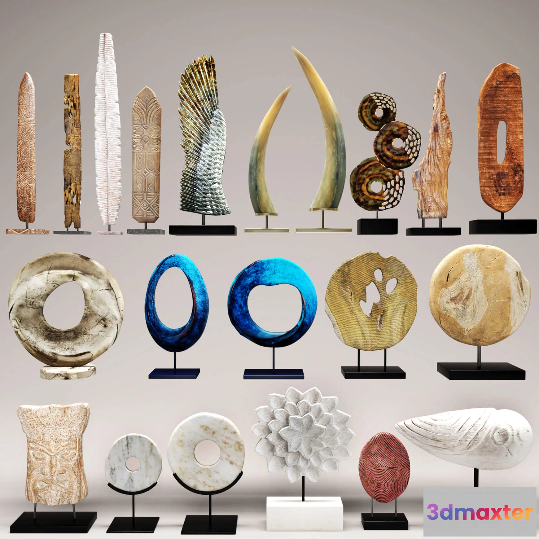 1601406 - decoration - Set of decorative objects 02 3D Max