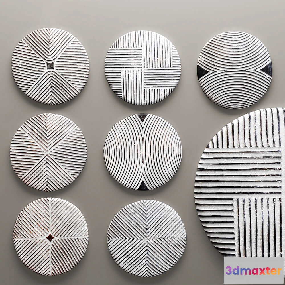 1601586 - decoration - Design Mix Furniture. Zulu Shield 3D Max