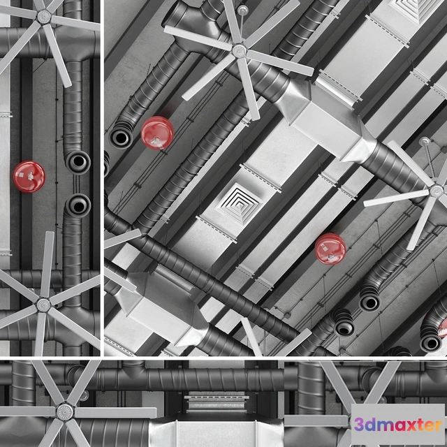 1601618 - decoration - Ceiling ventilation 3 3D Max