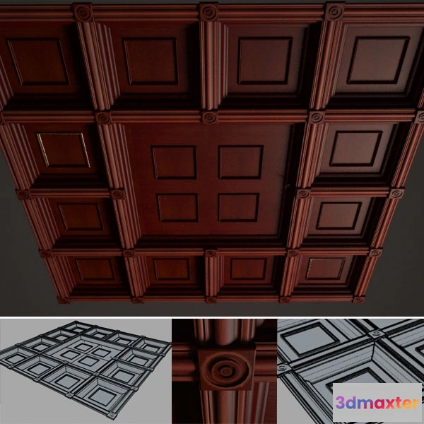1601624 - decoration - Coffered ceiling 3D Max