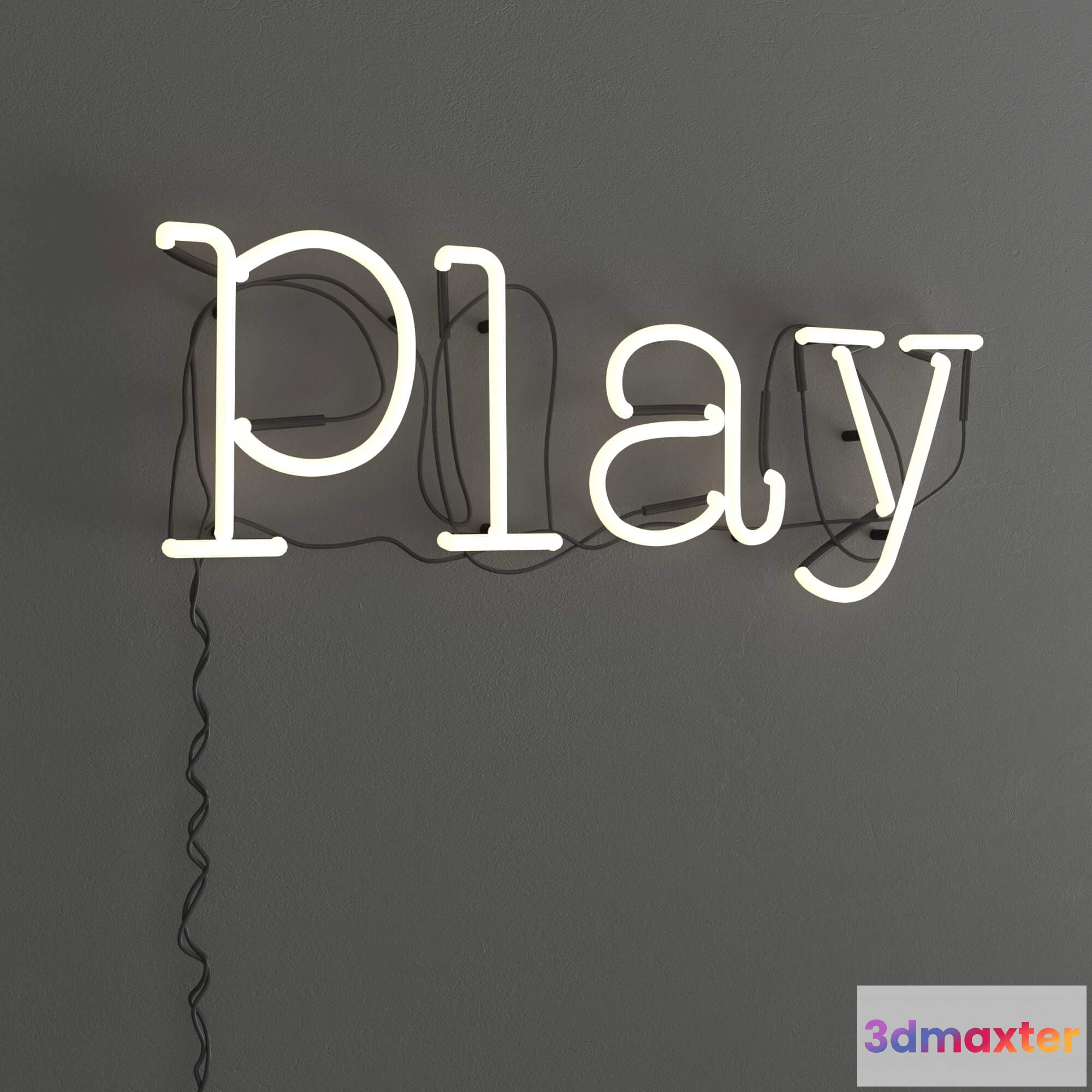 1601630 - decoration - Neon  Play decorative object 3D Max