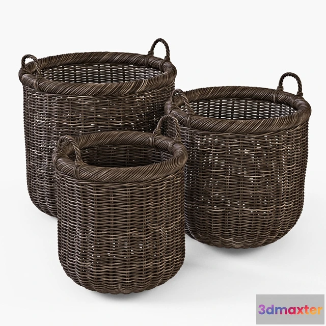 1601680 - decoration - Brown basket 007 3D Max