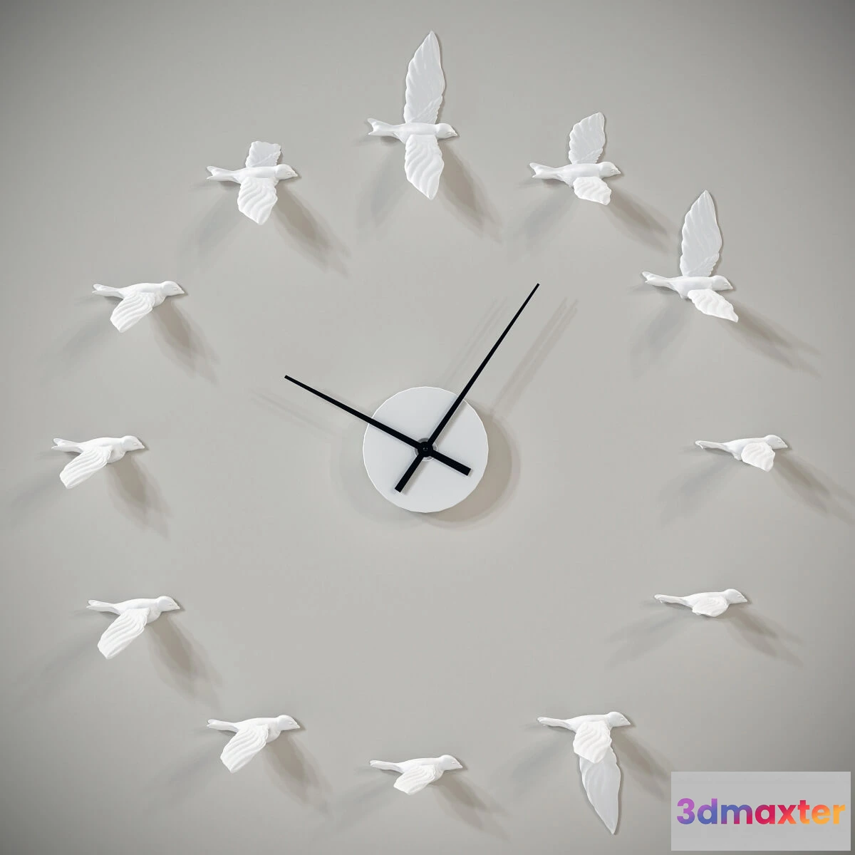 1601682 - decoration - Haoshi design Swallow X Clock 3D Max