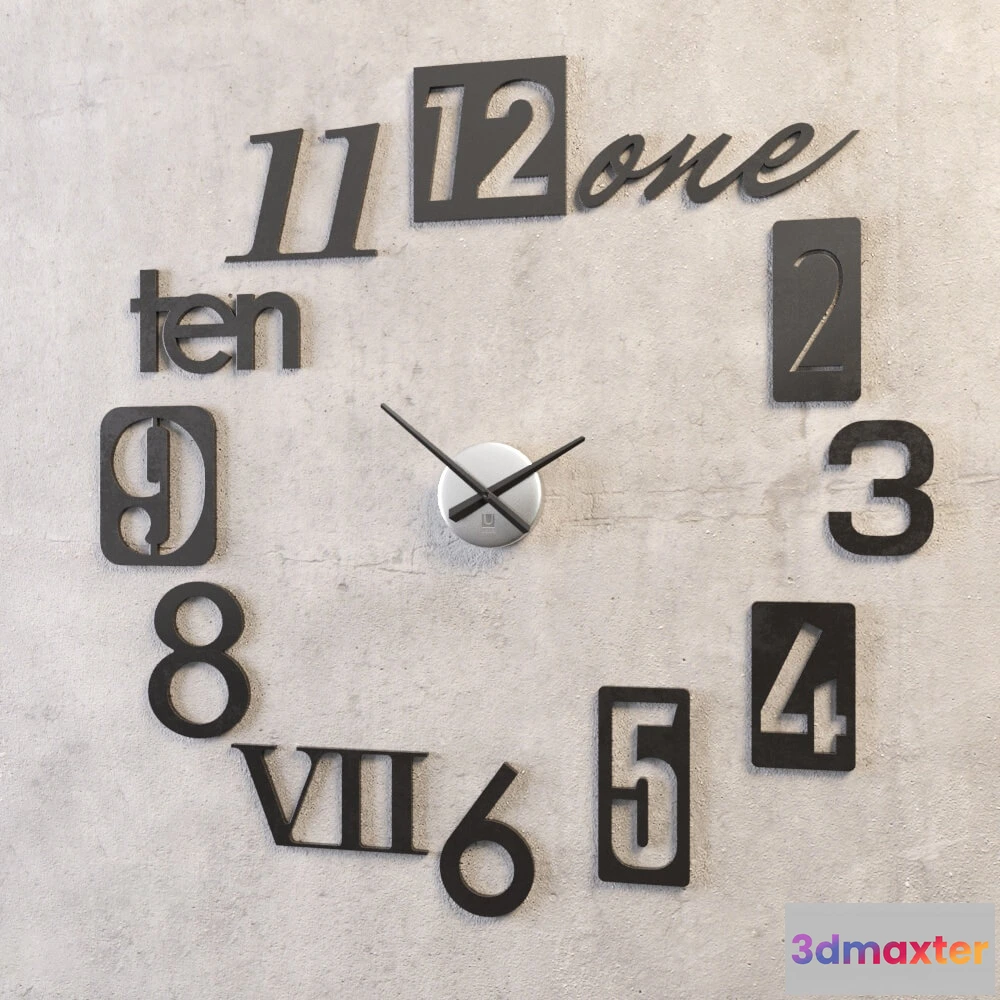 1601690 - decoration - Wall clock Numbra 3D Max