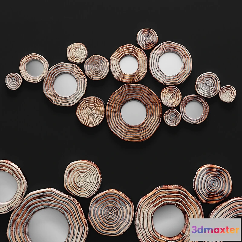 1601738 - decoration - Circle Cluster Wall Decor 3D Max