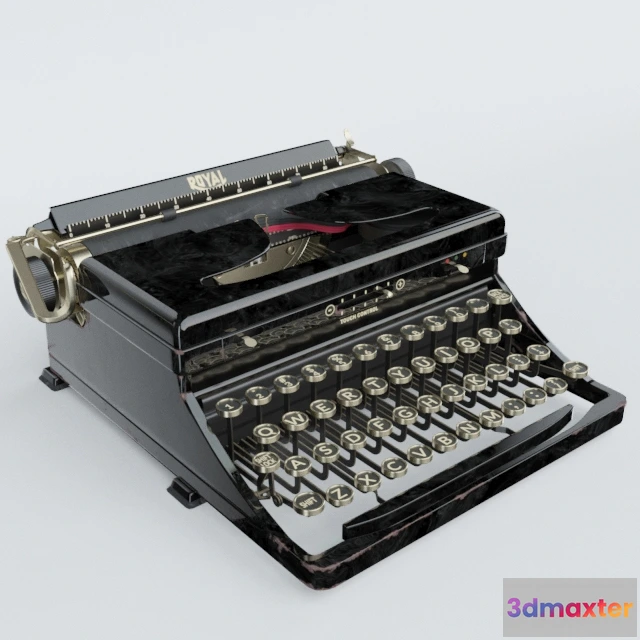 1601810 - decoration - Typewriter Royal Portable Standard Model O 1936 3D Max