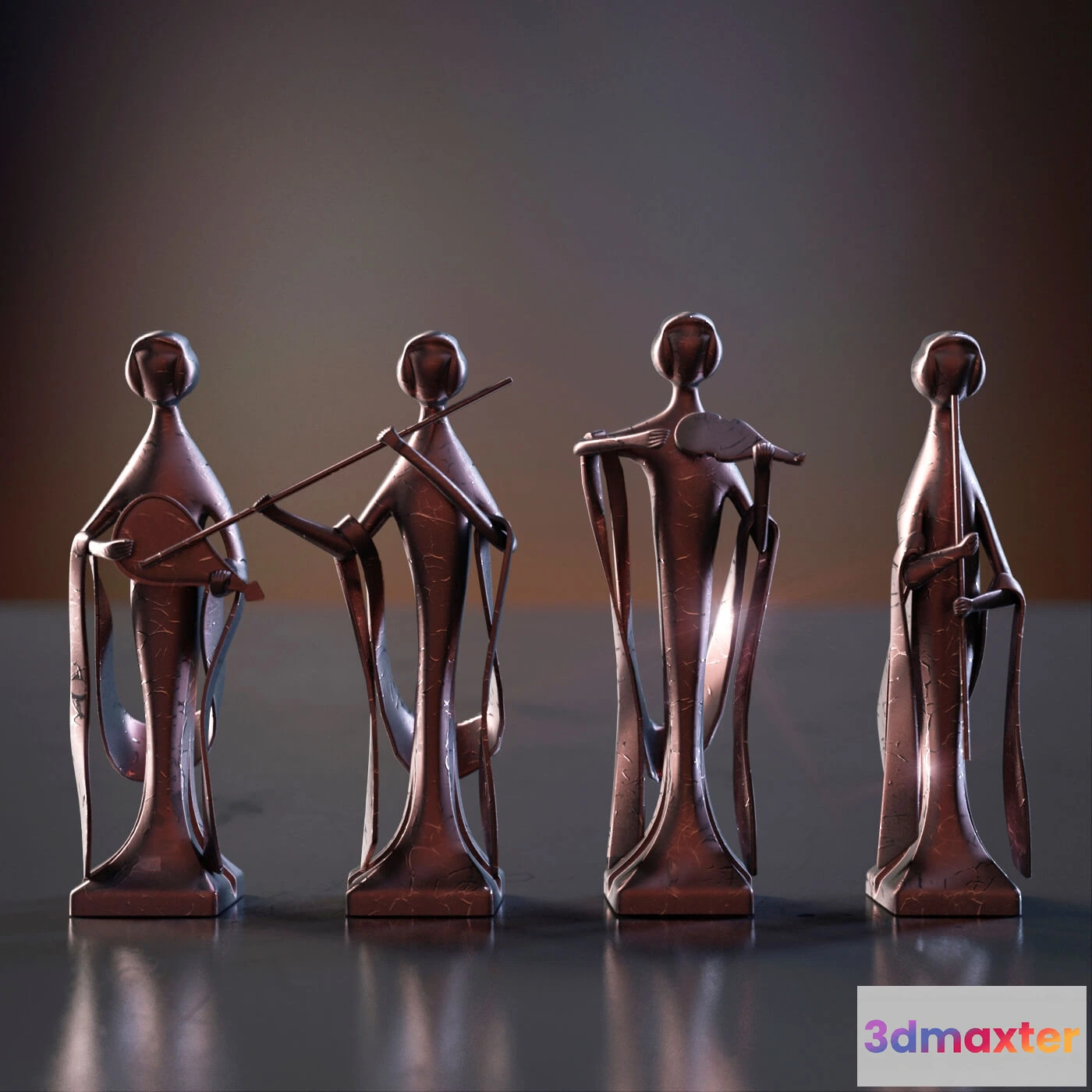 1601818 - decoration - Little Orchestra decorative objects 3D Max