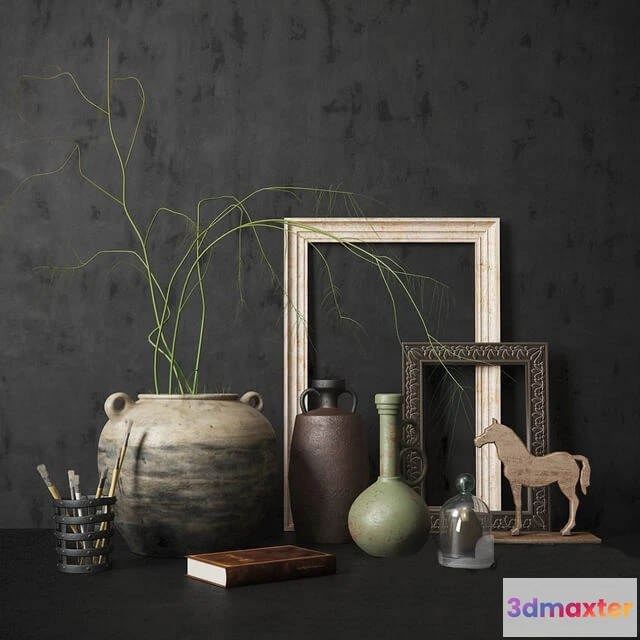 1601826 - decoration - Decorative set with vases 3D Max