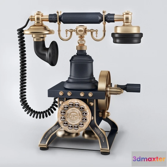 1601880 - decoration - Retro phone 3 3D Max