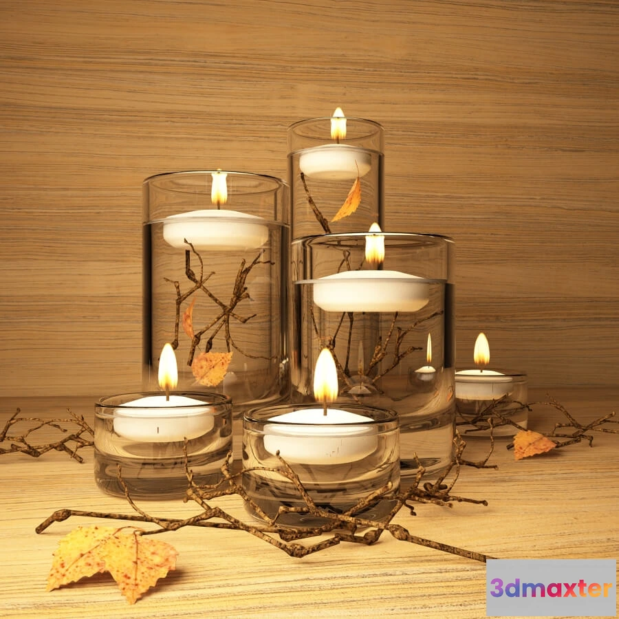 1601914 - decoration - Floating candles 3D Max