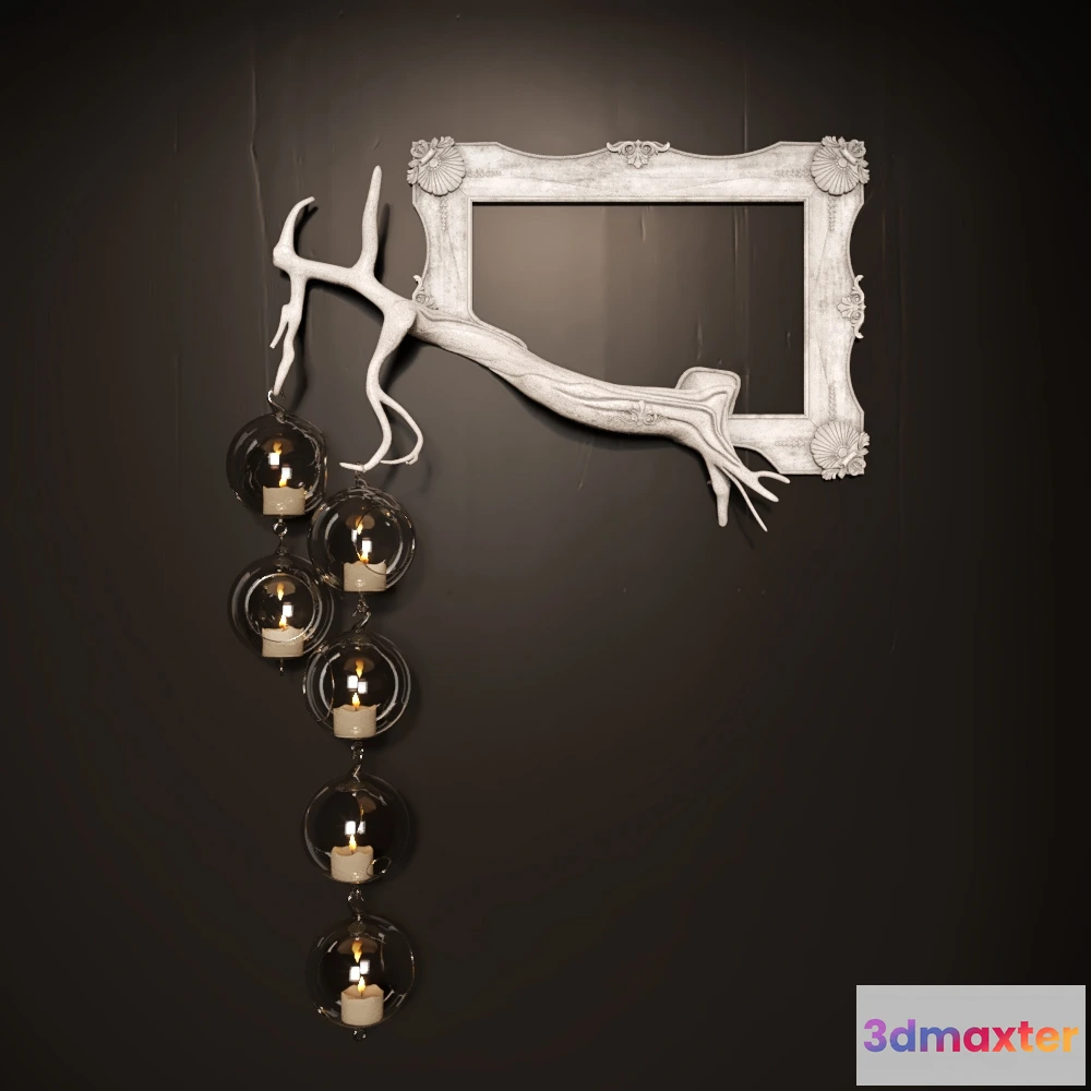 1601944 - decoration - Candles in balls 3D Max