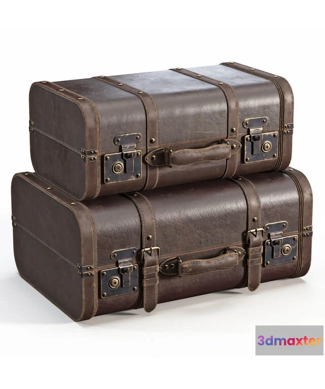 1601958 - decoration - Brown  Suitcases 3D Max