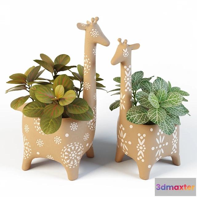 1601970 - decoration - Giraffe Pots 3D Max