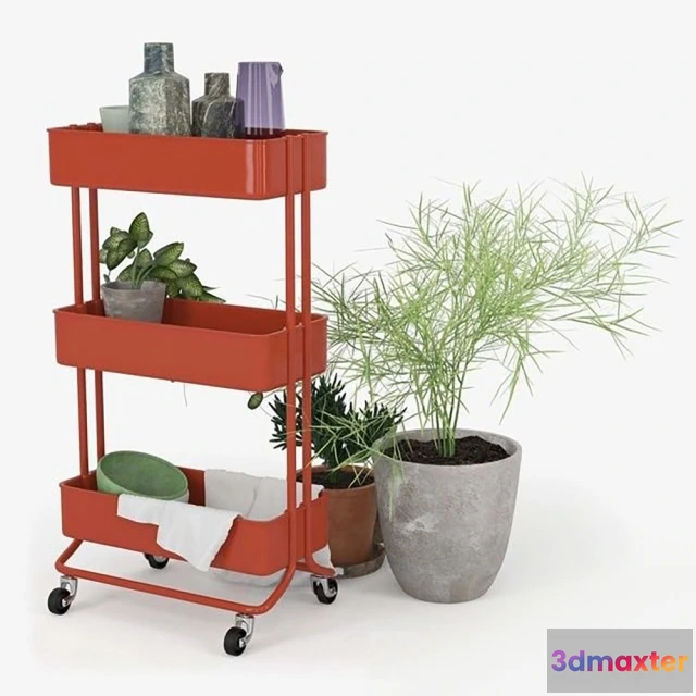 1602030 - decoration - IKEA RASKOG trolley 3D Max