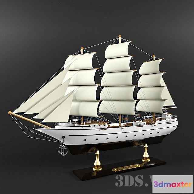 1602050 - decoration - Sailboat on a stand 3D Max