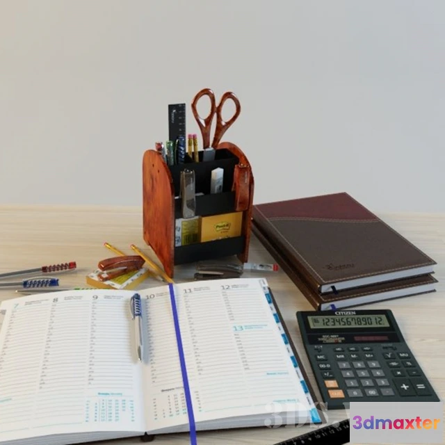 1602052 - decoration - Stationery set 3D Max