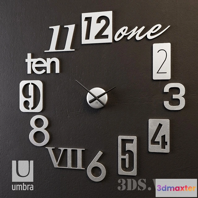 1602068 - decoration - Wall clock Numbra 3D Max