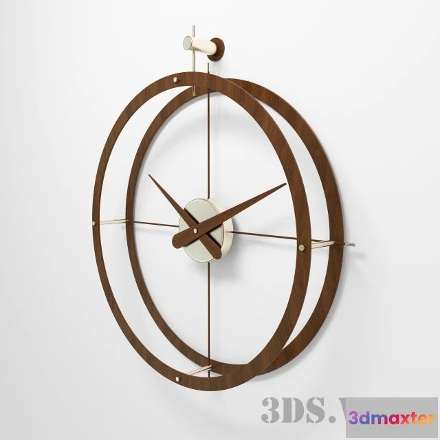 1602118 - decoration - Brown wall clock 3D Max