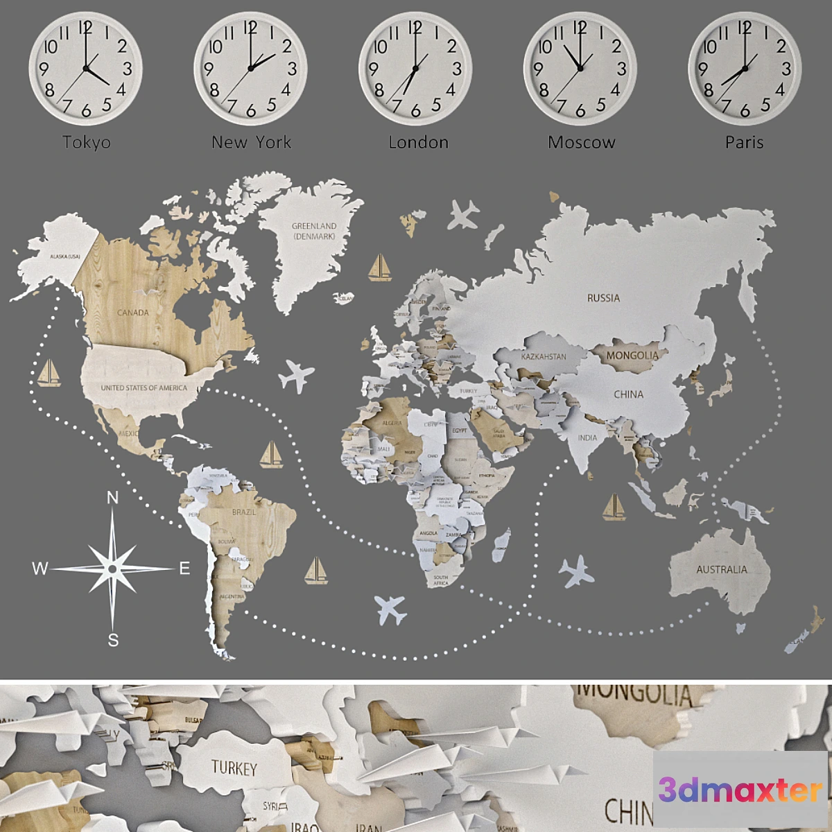 550151 - 3d world map