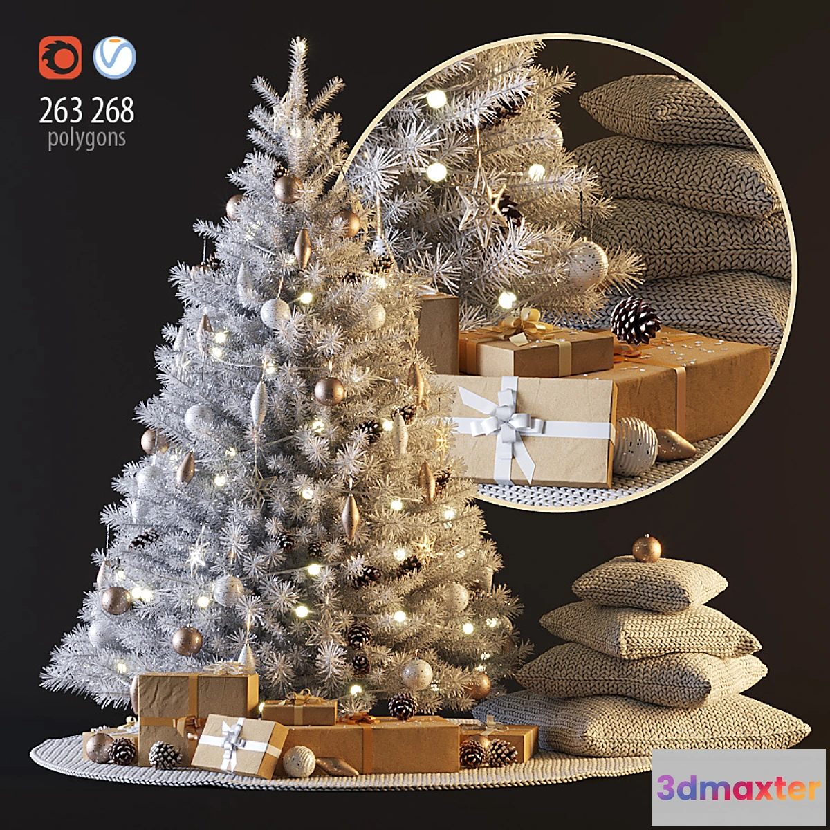 550253 - White Christmas tree