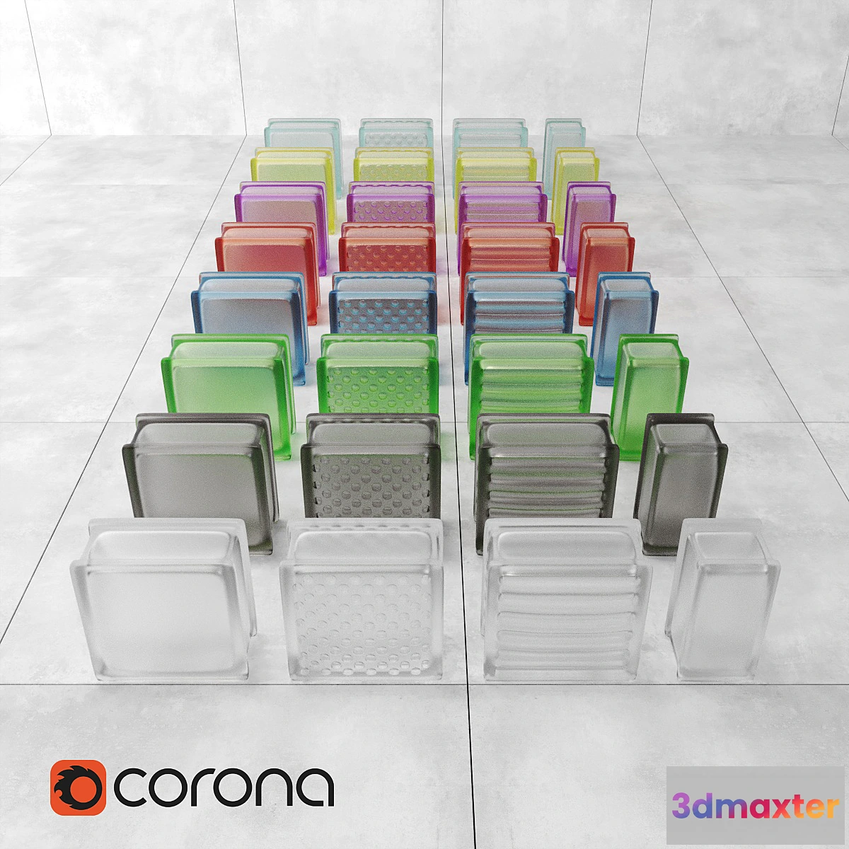 550437 - Glass Blocks  Decorative Wall